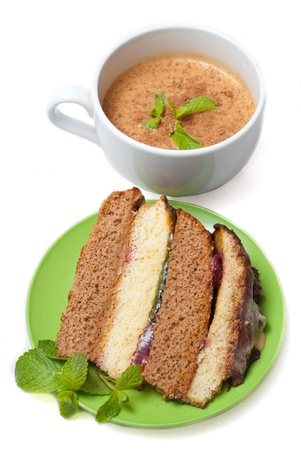 tea with cakeの写真素材