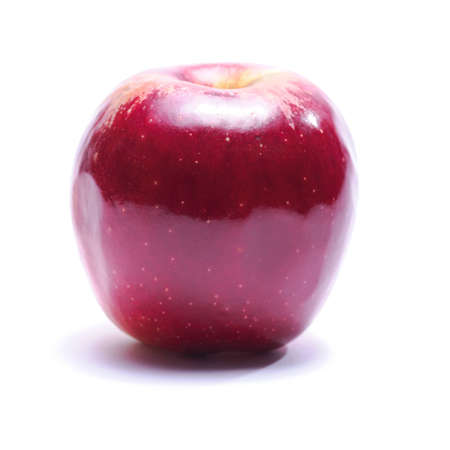 red apple on a white backgroundの写真素材