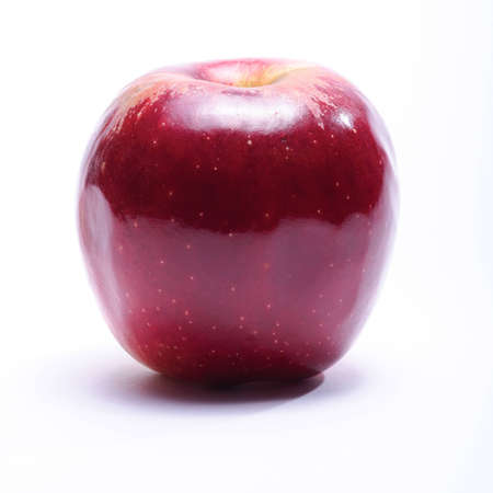 red apple on a white backgroundの写真素材