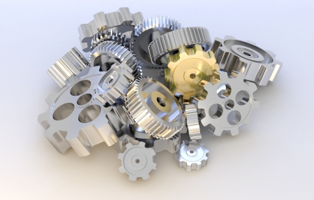 gear machinery and titanium conceptの写真素材
