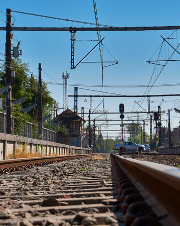 Railway tracks in San Fernando, Chile