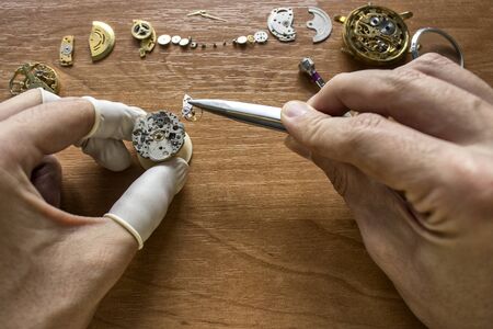 mechanical watch repairの写真素材