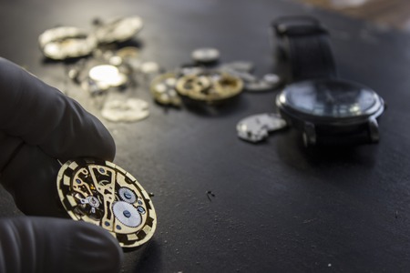 The process of repair of mechanical watchesの写真素材