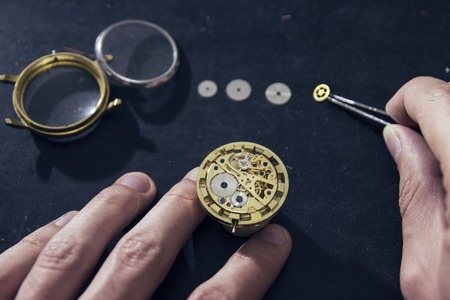 Repair process of machine parts with special toolsの写真素材