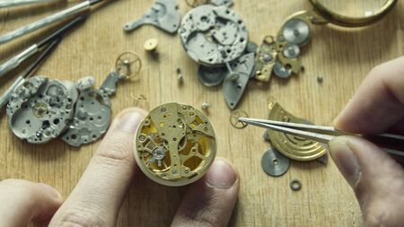Mechanical watch repairの写真素材