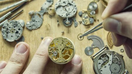 Mechanical watch repairの写真素材