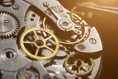 Mechanical watch repair, watchmaker's workshopの写真素材
