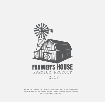 Farmhouse logoのイラスト素材