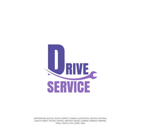 service center, abstract logo, vector illustration. Background for car serviceのイラスト素材