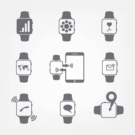 Smart clock icons, vector illustrationの素材 [FY310148640443]