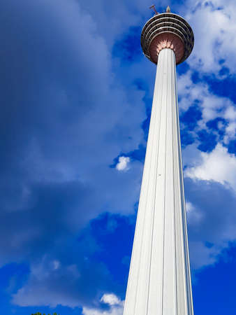 KL Tower view from street, Television tower in Kuala Lumpur, Malaysiaのeditorial素材