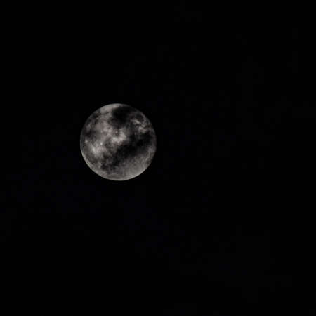 Full moon in the night sky, Great super moon in sky during the dark nightの写真素材