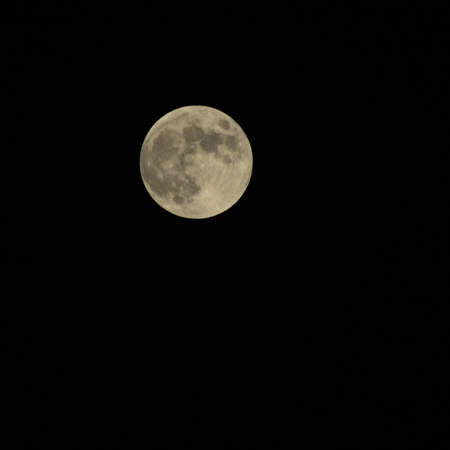 Full moon in the night sky, Great super moon in sky during the dark nightの写真素材