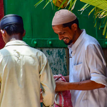 New Delhi India â€“ March 13 2020 : Man Inside Hazrat Nizamuddin Dargah during the day time in...
