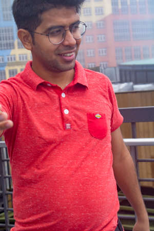 Man portrait, smart casual man, confident handsome man at genting highland in Malaysia, First World...