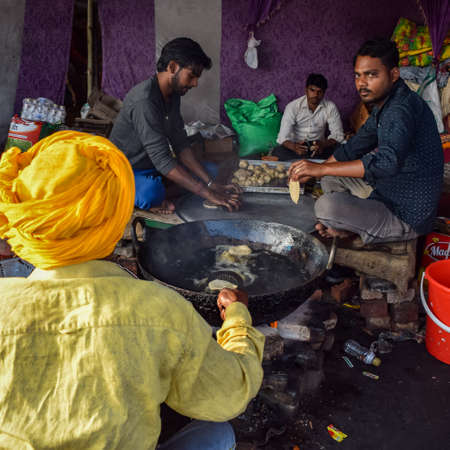 Gazipur, Delhi, India â€“ December 25 2020 : Indian Sikh and Hindu Farmers from Punjab, Uttar...