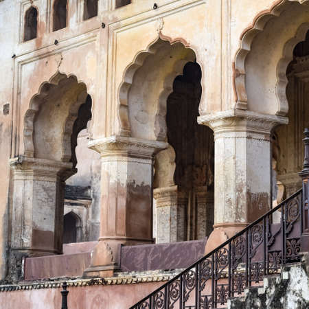 Jahangir Mahal (Orchha Fort) in Orchha, Madhya Pradesh, India, Jahangir Mahal or Orchha Palace is citadel and garrison located in Orchha. Madhya Pradesh. India, Indian Archaeological Sitesのeditorial素材