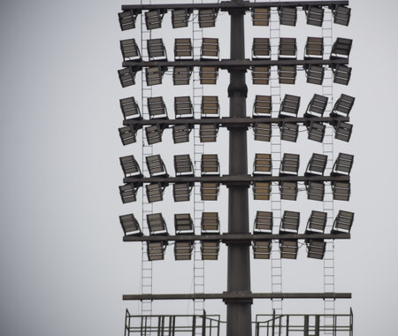 Cricket stadium flood lights poles at Delhi, India, Cricket Stadium Lights
