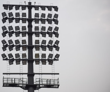 Cricket stadium flood lights poles at Delhi, India, Cricket Stadium Lights