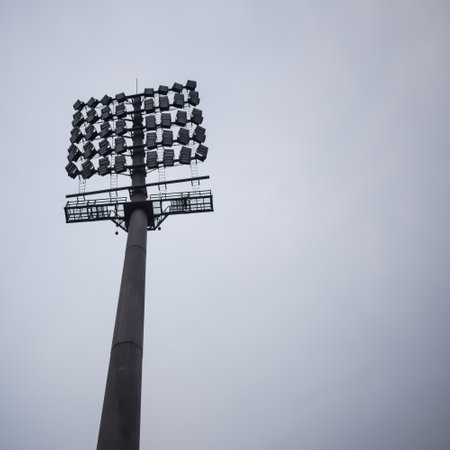 Cricket stadium flood lights poles at Delhi, India, Cricket Stadium Light