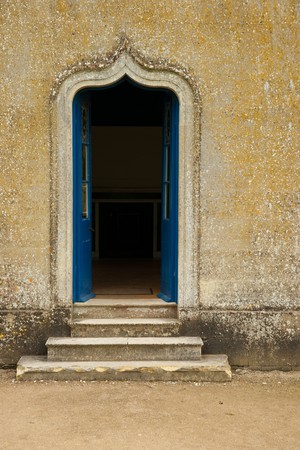 Detail of arabic style door with stepsの写真素材