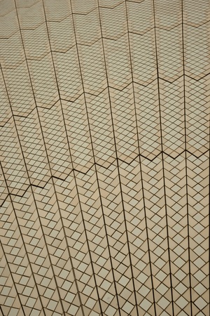 Sydney, Australia - 18 February 2011 : Detail of the Sydney Opera House roof tiles