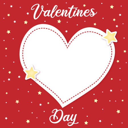Pretty heart shaped frame for Valentine's Day.のイラスト素材