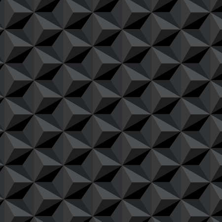 Black and gray seamless editable pattern. Background with dark trianglesのイラスト素材