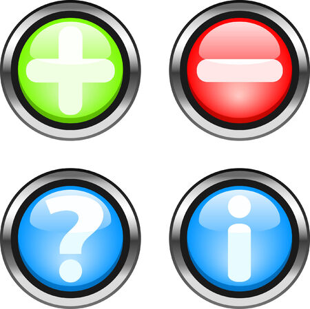 Set of color web buttons. vector illustration.のイラスト素材