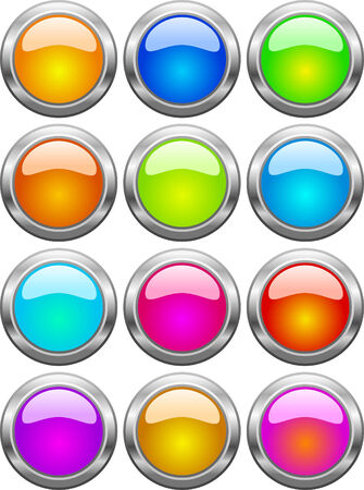 Set of color web buttons. illustration.のイラスト素材