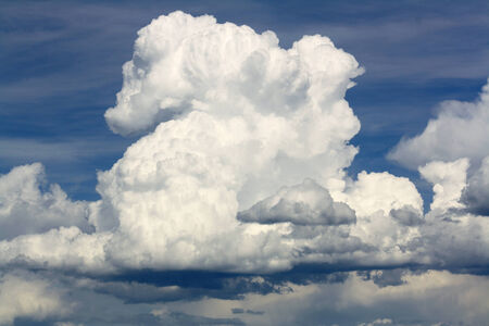 Rain cloud, blue sky, summer dayの写真素材