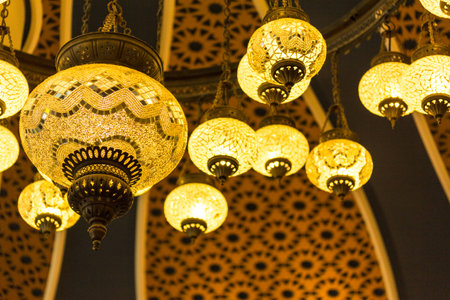 round vintage lamps in  dome