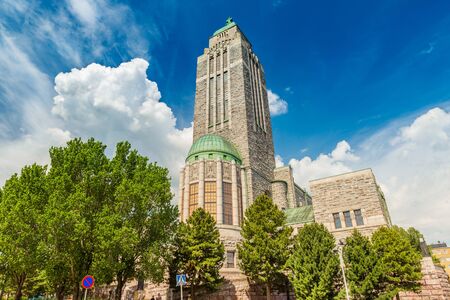 Helsinki - June 2019, Finland: View of the Kallio Church (Kallion kirkko) buildingのeditorial素材