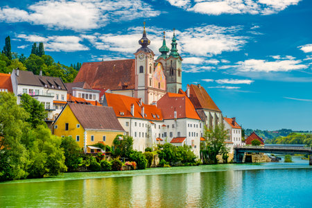 View of The Saint Michael's Church in Steyr, Upper Austria
