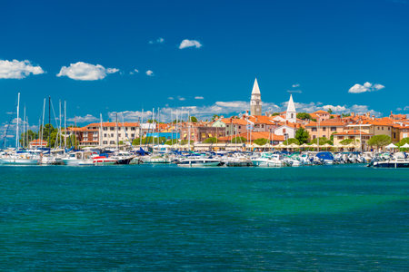 Izola - June 2020, Slovenia: Beautiful cityscape of Izola on a hot summer dayのeditorial素材