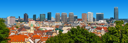 Beautiful panorama of Bratislava, Slovakiaの写真素材