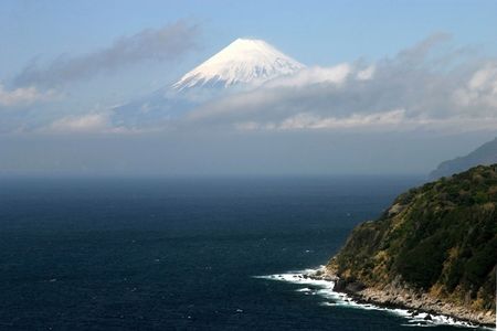 Mount Fuji seen from Izu Peninsulaの写真素材