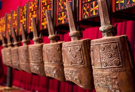 Ancient Chinese Zeng Bells in Xuzhou, Chinaの写真素材