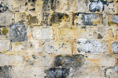 Details of an old stone wall in Chinaの写真素材