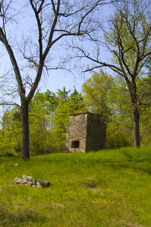 Old silver smelter in the ghost town of Rush, Arkansasの写真素材