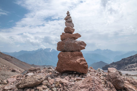 Ð¡airn in mountainsの写真素材