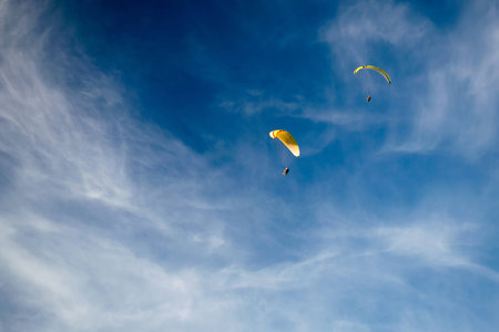 Paraglider in the sky