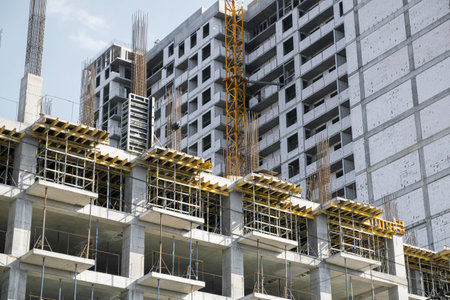 Construction of a skyscraper from below