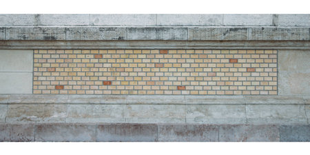 An old classic isolated brick fence texture. Ancient fence. Ancient Architecture Baroqueの写真素材