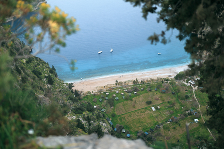 big bay in the sea, top viewの写真素材