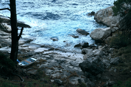 big bay in the sea, top viewの写真素材
