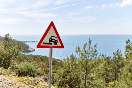 sign on the road b collapses