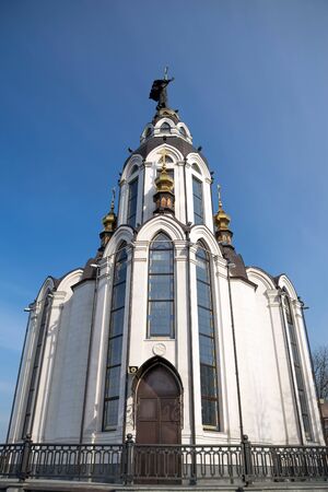 Bottom view of the churchの写真素材