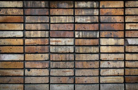 texture of red brick wallの写真素材