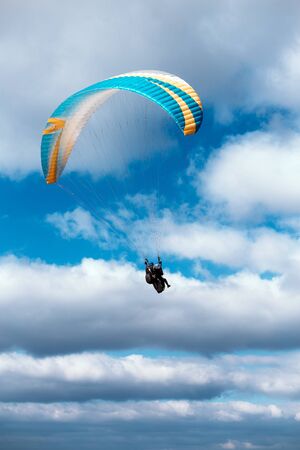 Paraglider in the skyの写真素材